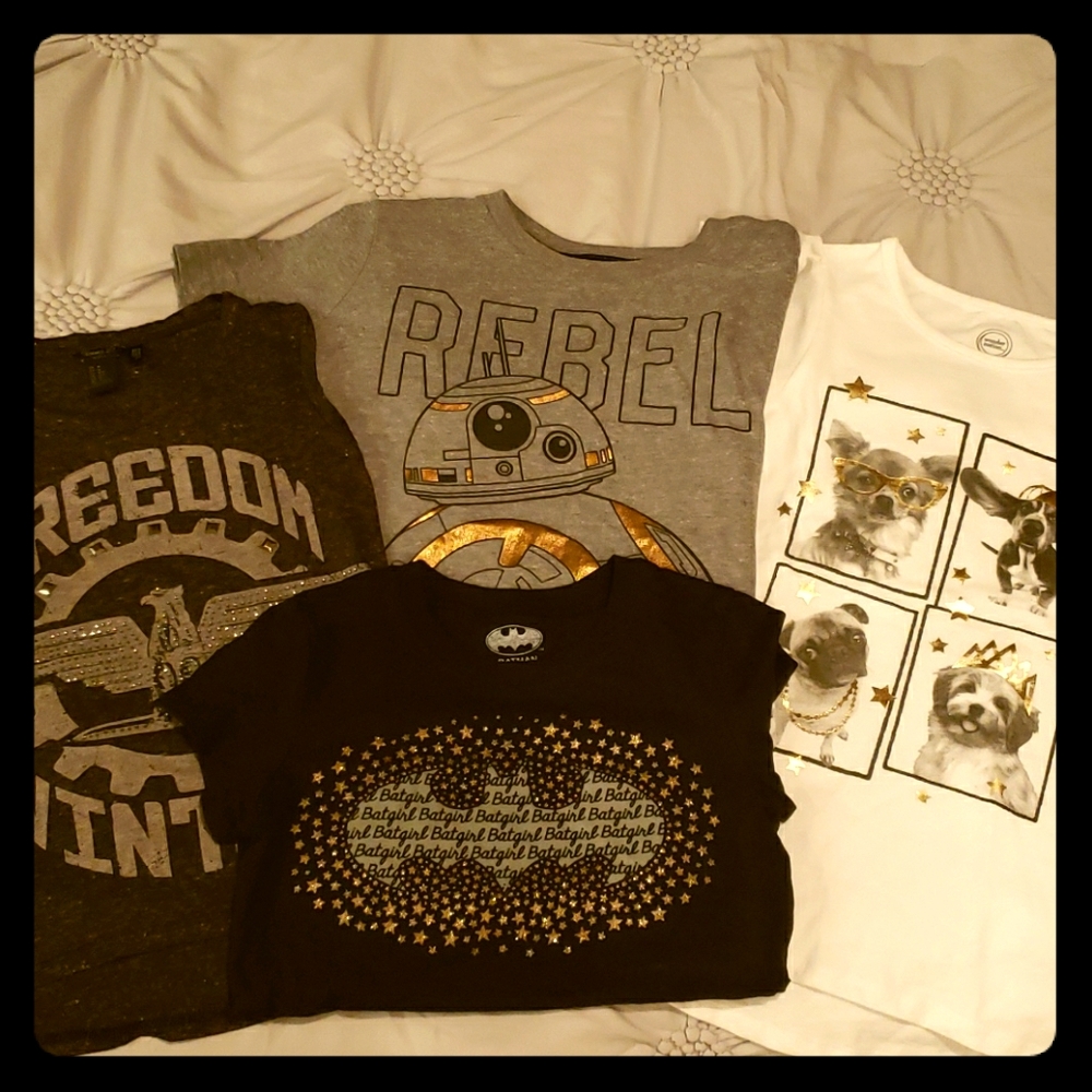 Bundle of 4 girl's shirts
